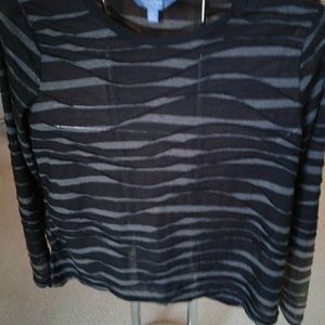 Simply Vera Wang Women's Black Sheer Top XL